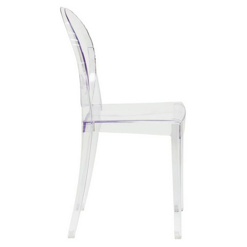 Transparent Acrylic Clear Resin Ghost Victoria Armless Chairs